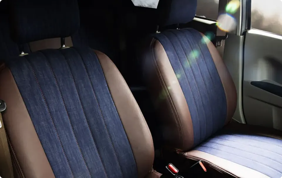 レザー×デニム