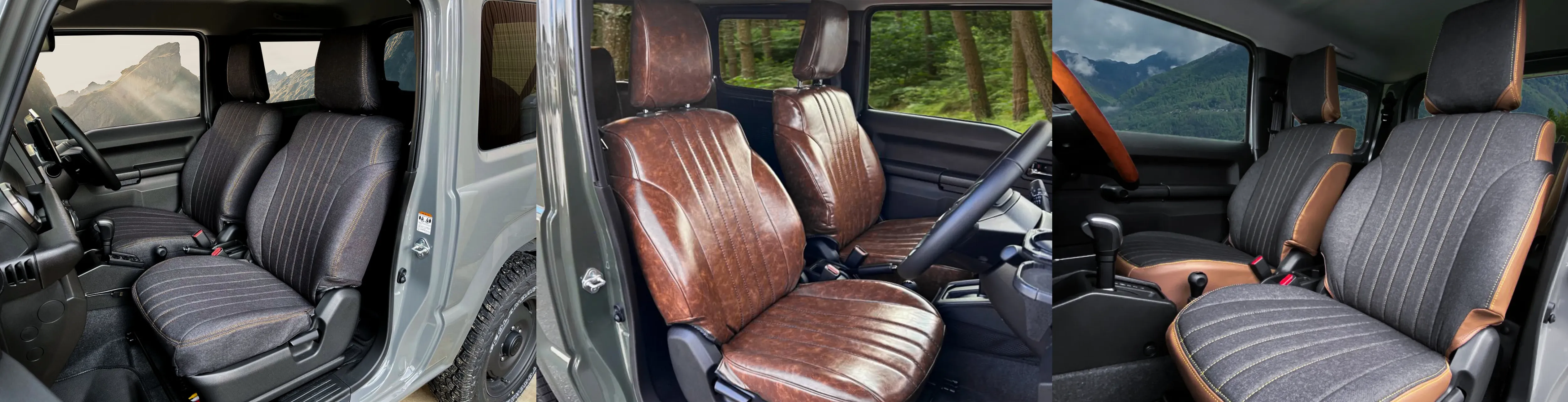 ジムニーシートカバーの人気素材・デザインとその特徴一覧