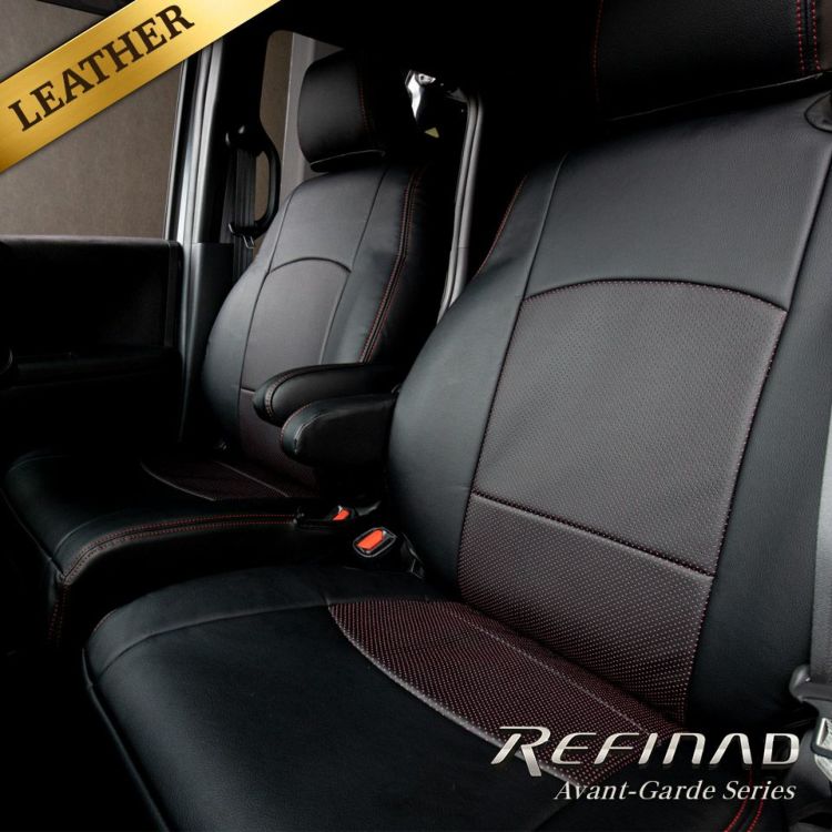 AUDI A4 レザーシートカバー 全席セット パンチングレザー+スカーレット [Refinadレフィナード] Avant-Garde アバンギャルド