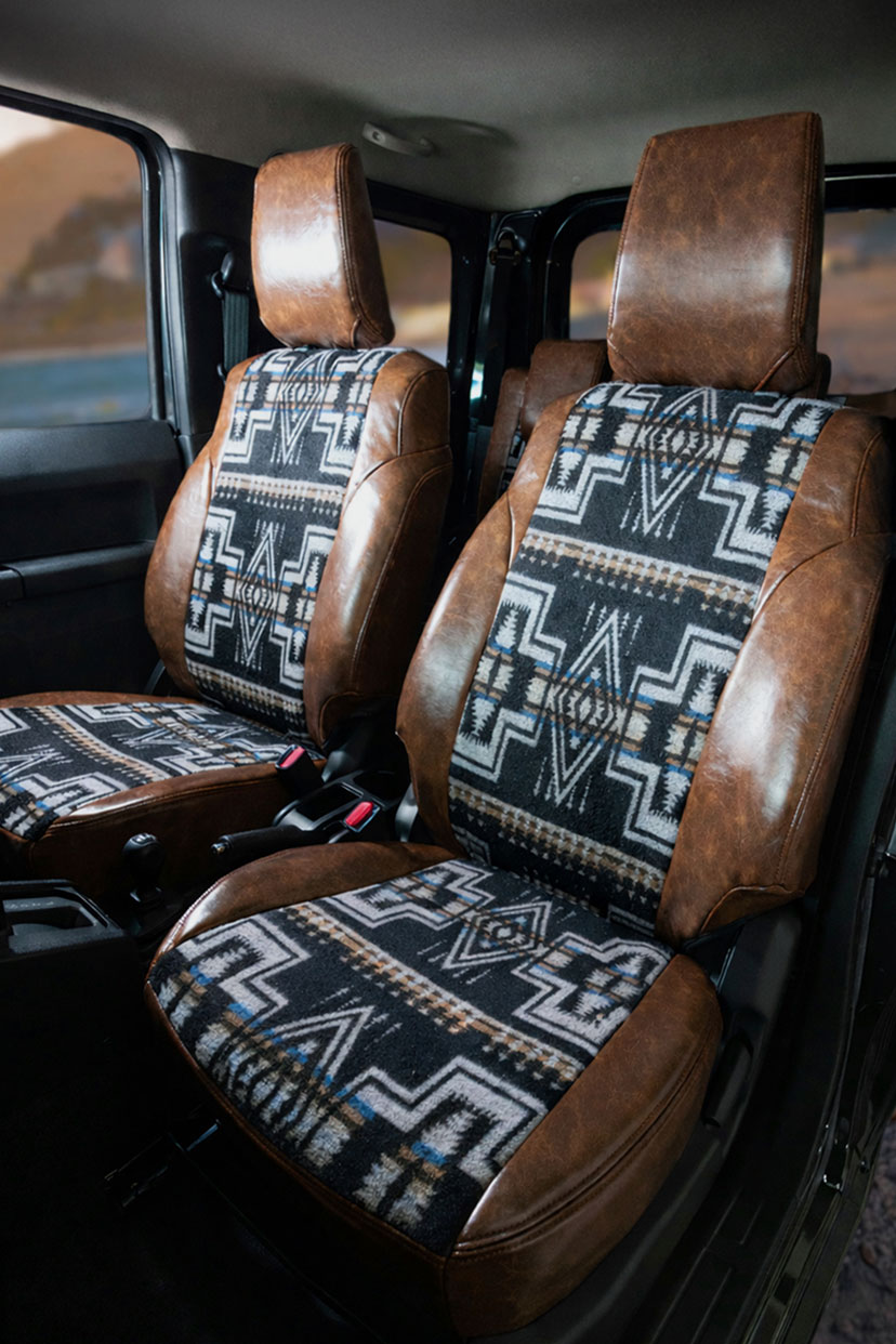 T-Cross シートカバー Native Americansテイスト×PUレザー 全席セット [Sandii サンディ] カチナ