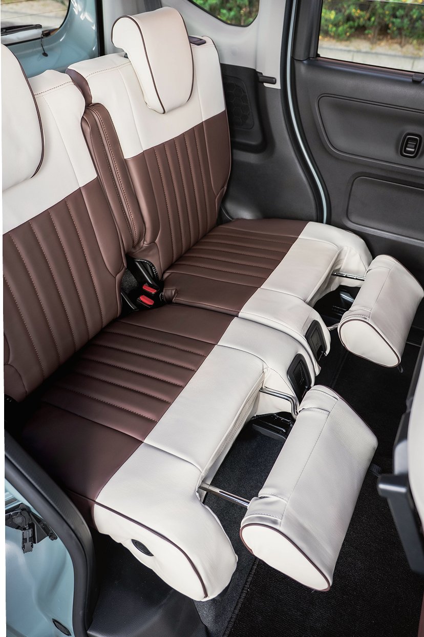 BMW 5シリーズ シートカバー Sandii マカロン アイボリー×アイボリー