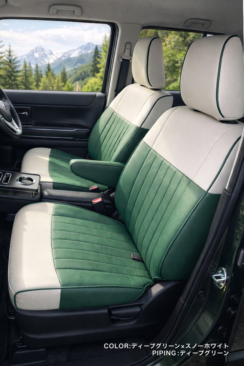 BMW 5シリーズ シートカバー Sandii マカロン パイピングカラー