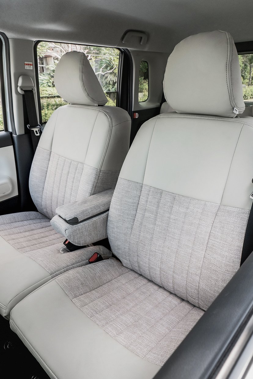 ekスペースカスタム シートカバー Sandii ビスキュイ アイスグリーン×スノーホワイト