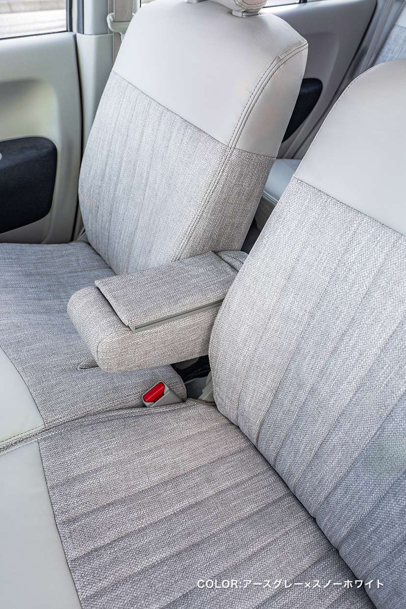 AUDI A6 シートカバー Sandii ビスキュイ クリームイエロ×アイボリー